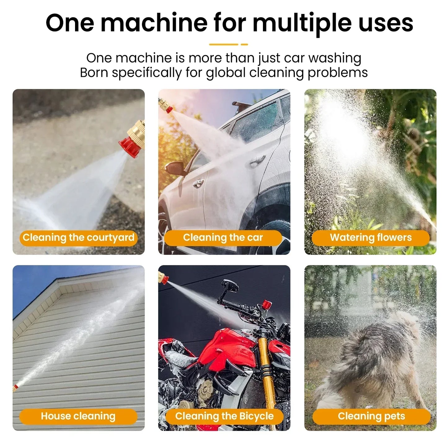 Compact Portable Pressure Washer with Rechargeable Battery