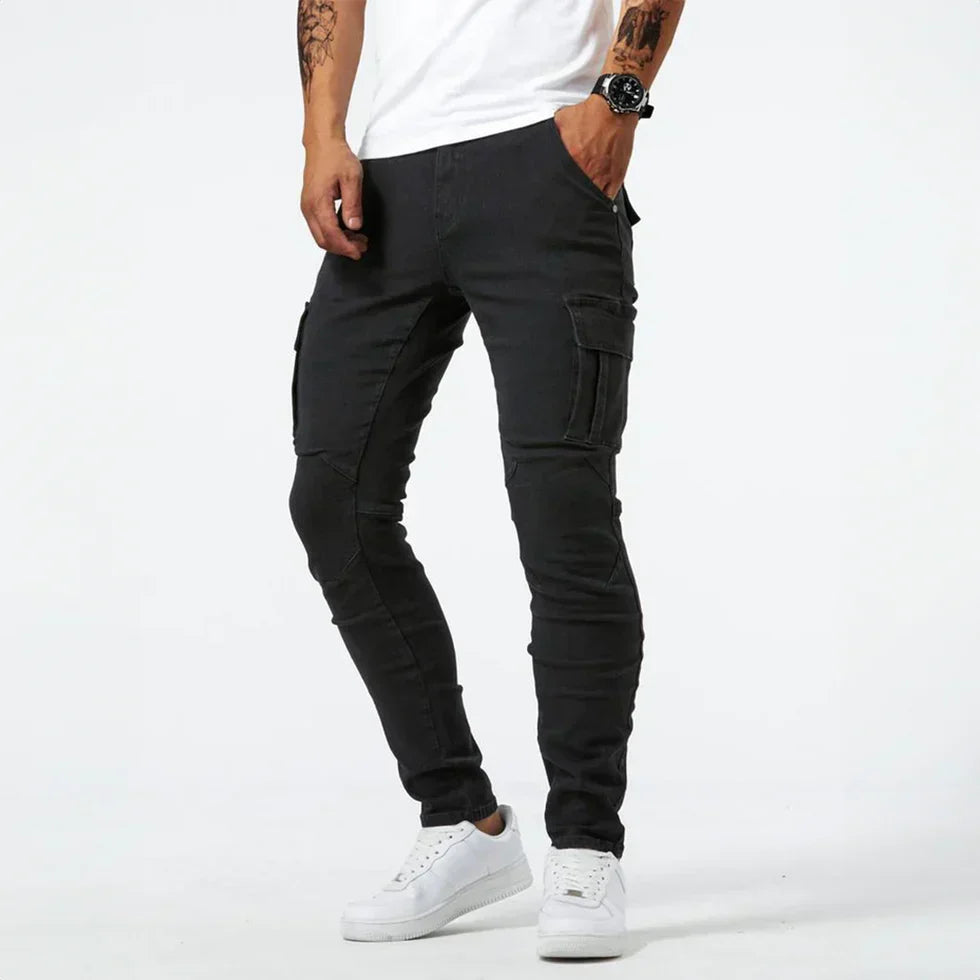 Men's Fitted Straight Leg Jeans - Luxivelle