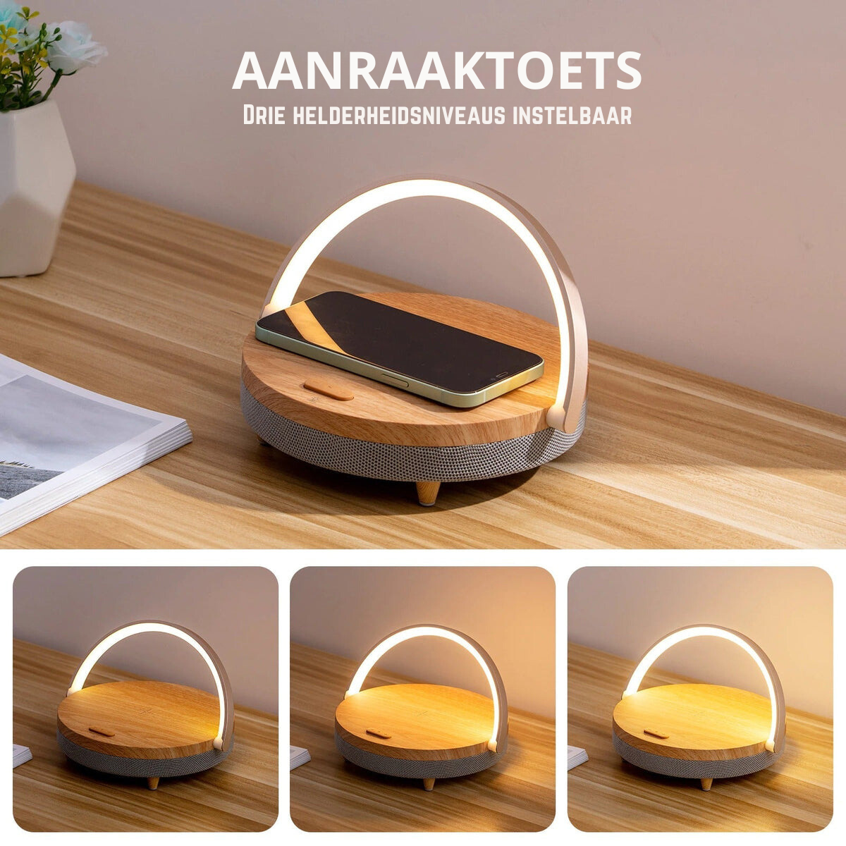Versatile LED Desk Lamp with Bluetooth Speaker & Charger