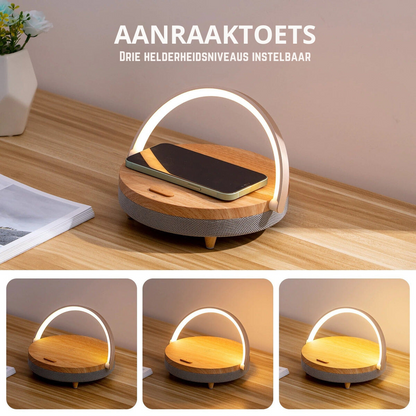 Versatile LED Desk Lamp with Bluetooth Speaker & Charger