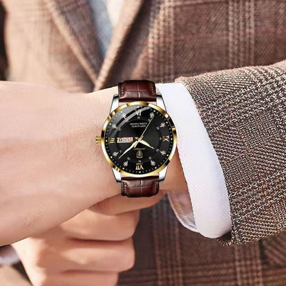 Men's Durable Glow Watch - Classic Silver Stainless Steel