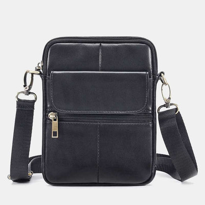 Small Real Leather Crossbody Bag for Men