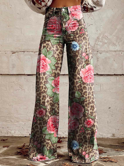 Comfortable Loose Fit Ladies Printed Trousers