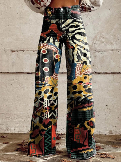 Ritan Women's Wide Leg Pants – Comfortable and Versatile Cotton Trousers-4