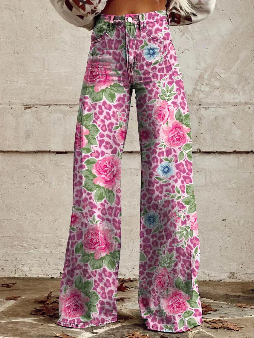 Comfortable Loose Fit Ladies Printed Trousers
