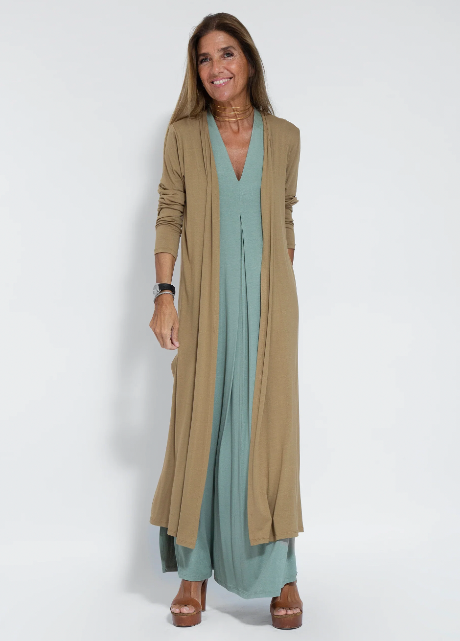 Elegant Women's Dress and Waistcoat Set