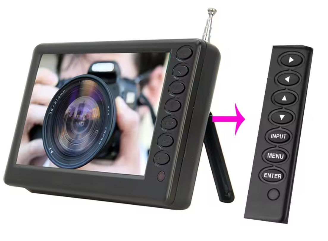 Compact Rechargeable 9-Inch LED Portable TV - Luxivelle