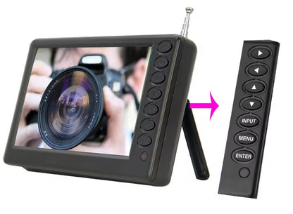 Compact Rechargeable 9-Inch LED Portable TV - Luxivelle