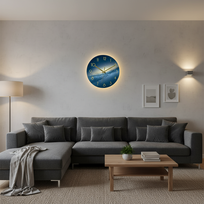 Big Clear Wall Clock - Simple Modern Home Decor - Luxivelle