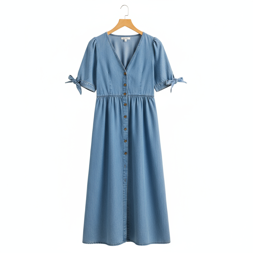 Casual Blue Jeans Dress