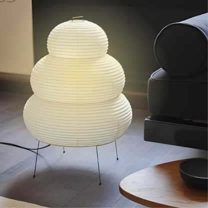 Simple Japanese Floor Lamp with Adjustable LED Light