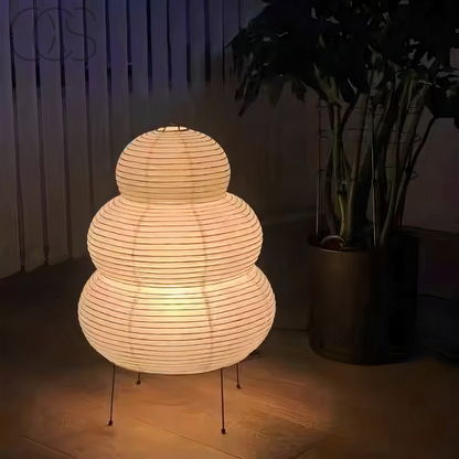 Simple Japanese Floor Lamp with Adjustable LED Light