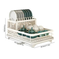 Compact Folding Dish Rack Stainless Steel Holder