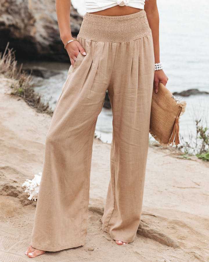 Relaxed Fit Women's Beach Trousers - Luxivelle