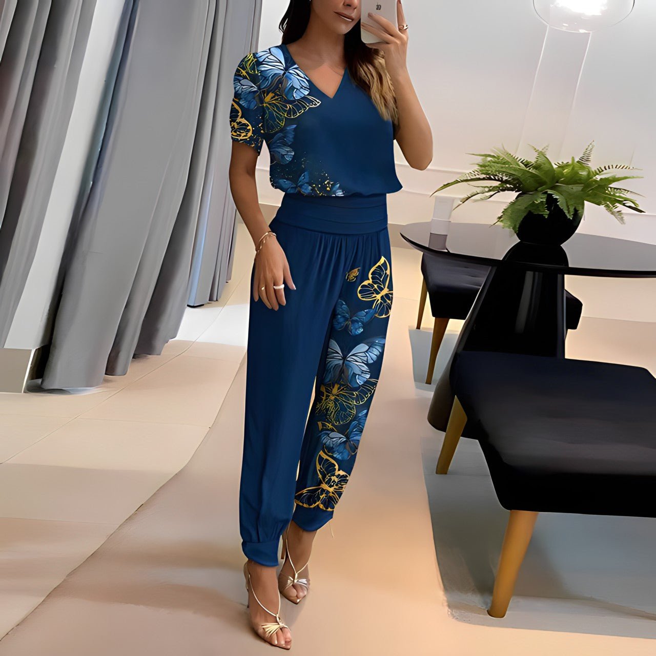 Ladies 2 Piece Suit Pant Set
