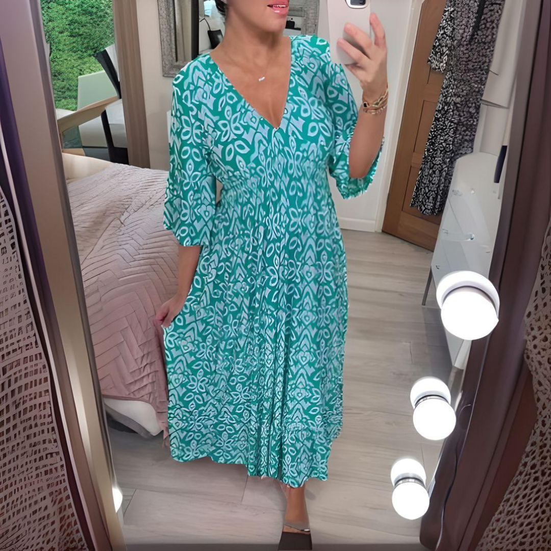 Amara | Flared Silhouette & V-neck Dresses Summer 6