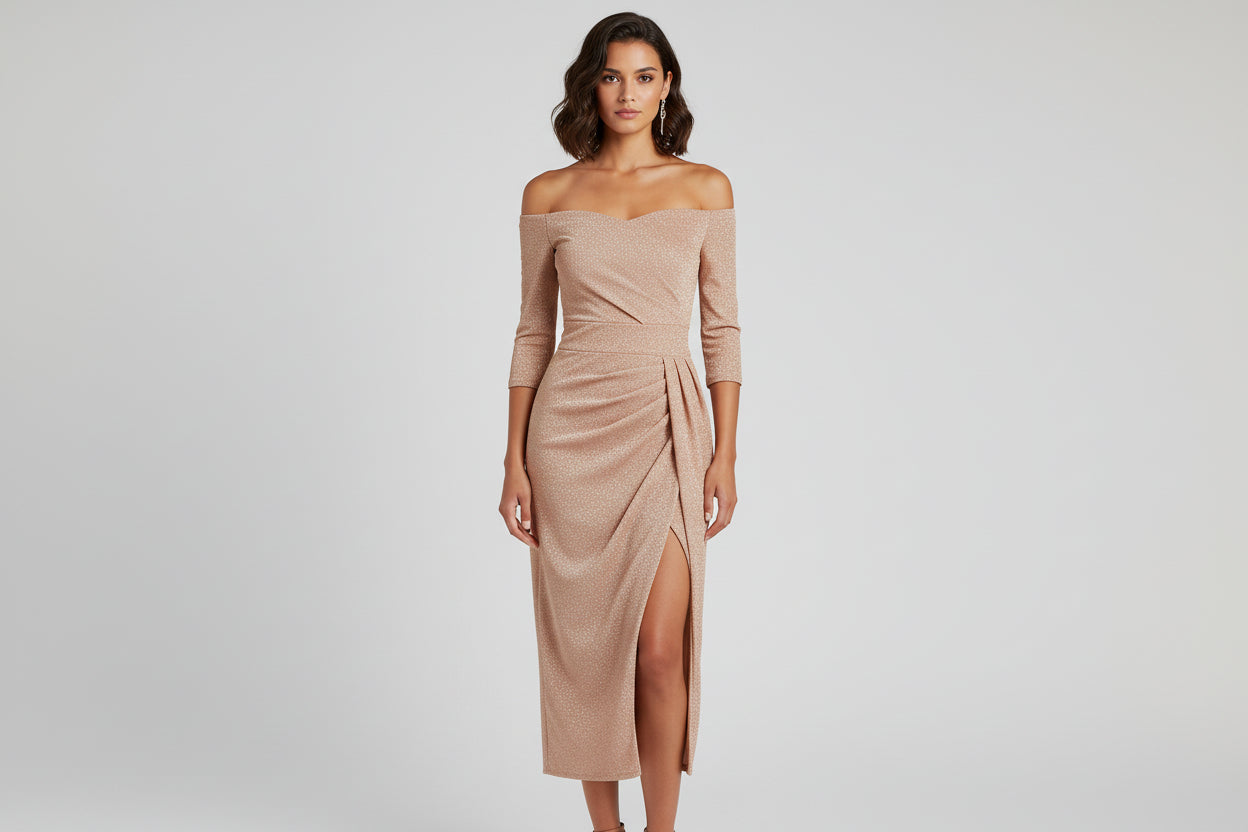Elegant Ladies' Cold Shoulder Formal Dress - Luxivelle