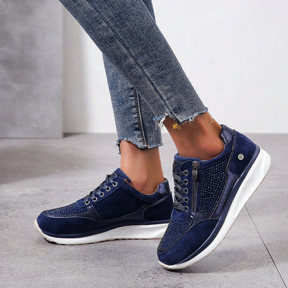 Amelia | Comfortable & Breathable White Slip-On Sneakers 0