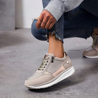 Amelia | Comfortable & Breathable White Slip-On Sneakers 1