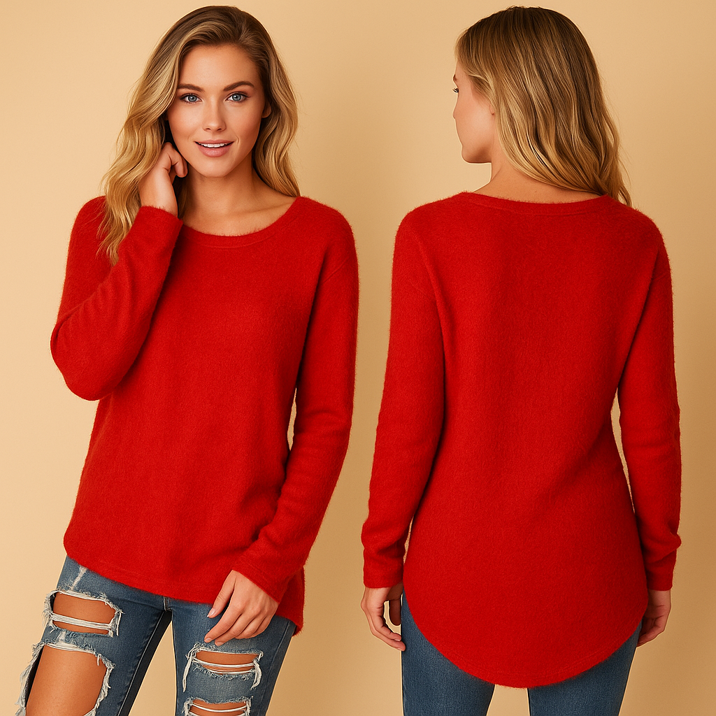 Soft Breathable Women's Cotton Pullover Sweater