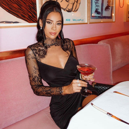 Andrea | Timeless Mini Dress with Lace Details