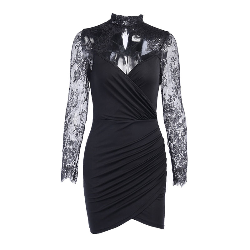 Andrea | Timeless Mini Dress with Lace Details