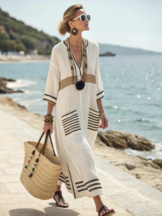Beautiful Floral Long Sleeve Maxi Dress - Luxivelle