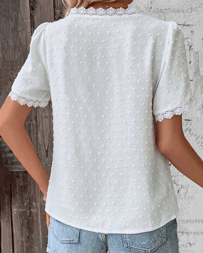 Angelika | Elegant V neck blouse