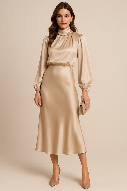 Classic Fit Ladies Midi Dress - Easy Summer Style