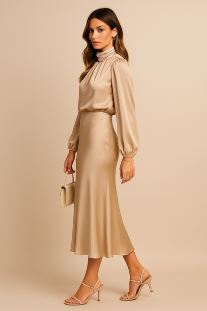 Classic Fit Ladies Midi Dress - Easy Summer Style