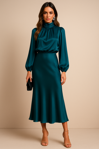 Classic Fit Ladies Midi Dress - Easy Summer Style