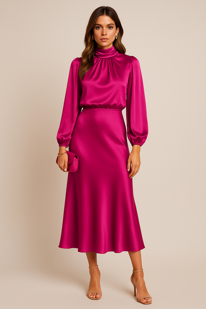 Classic Fit Ladies Midi Dress - Easy Summer Style