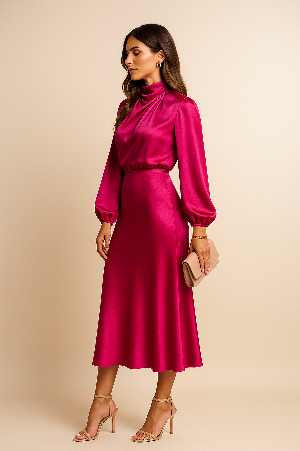 Classic Fit Ladies Midi Dress - Easy Summer Style