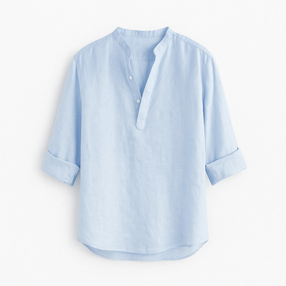 Relaxed Fit Men's Cotton Shirt Natural Breathable Tee
