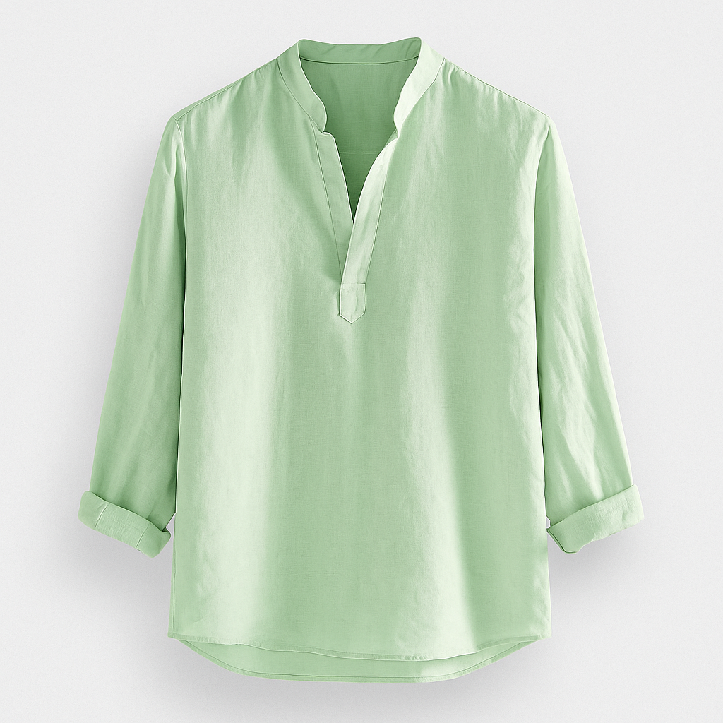 Relaxed Fit Men's Cotton Shirt Natural Breathable Tee