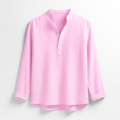 Relaxed Fit Men's Cotton Shirt Natural Breathable Tee