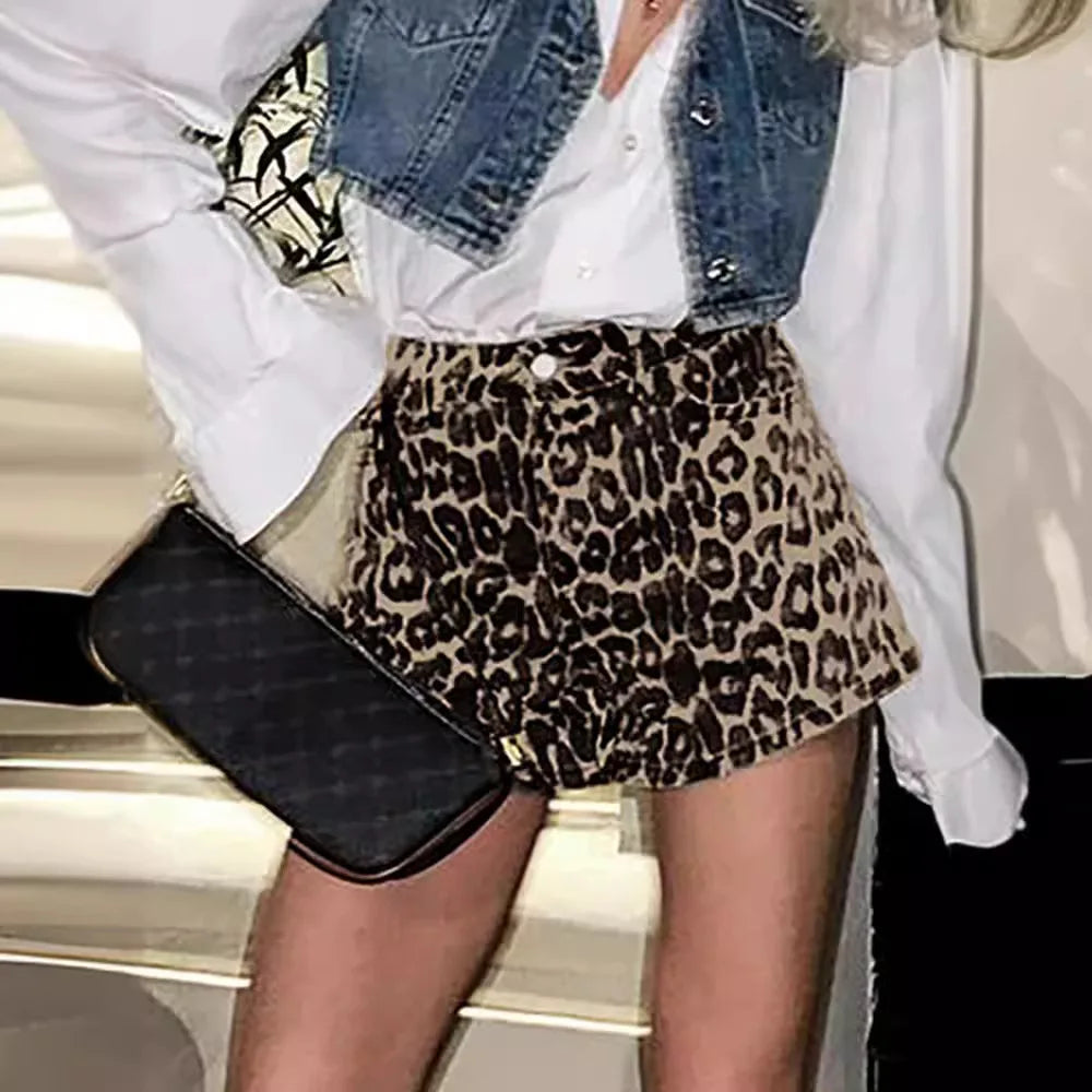 Comfy Leopard Shorts Women's Summer Casual Wear