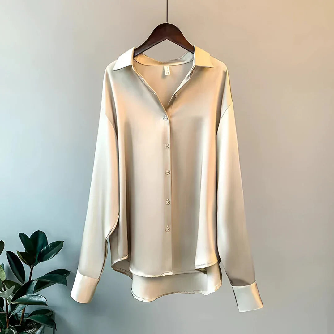 Luxurious Satin Women's Blouse - Luxivelle