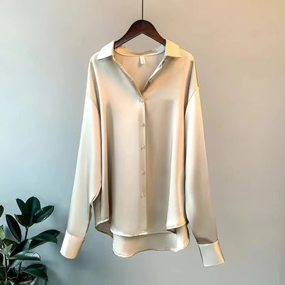 Luxurious Satin Women's Blouse - Luxivelle
