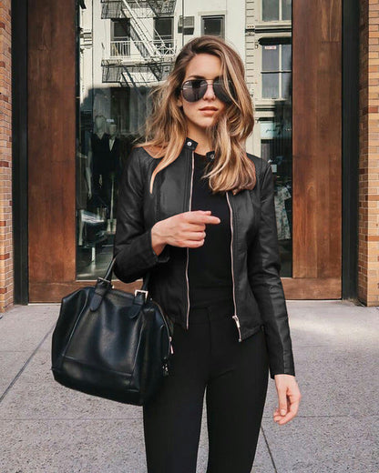 Slim Fit Women's Jacket with Chic Design - Luxivelle