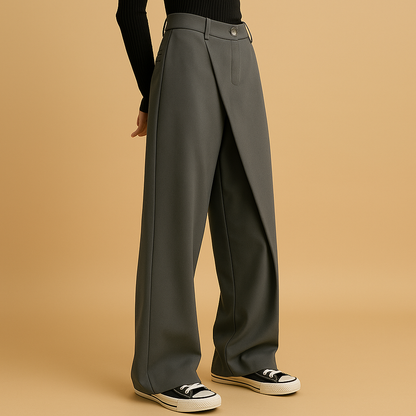 Relaxed Fit Wide Leg Women's Pants