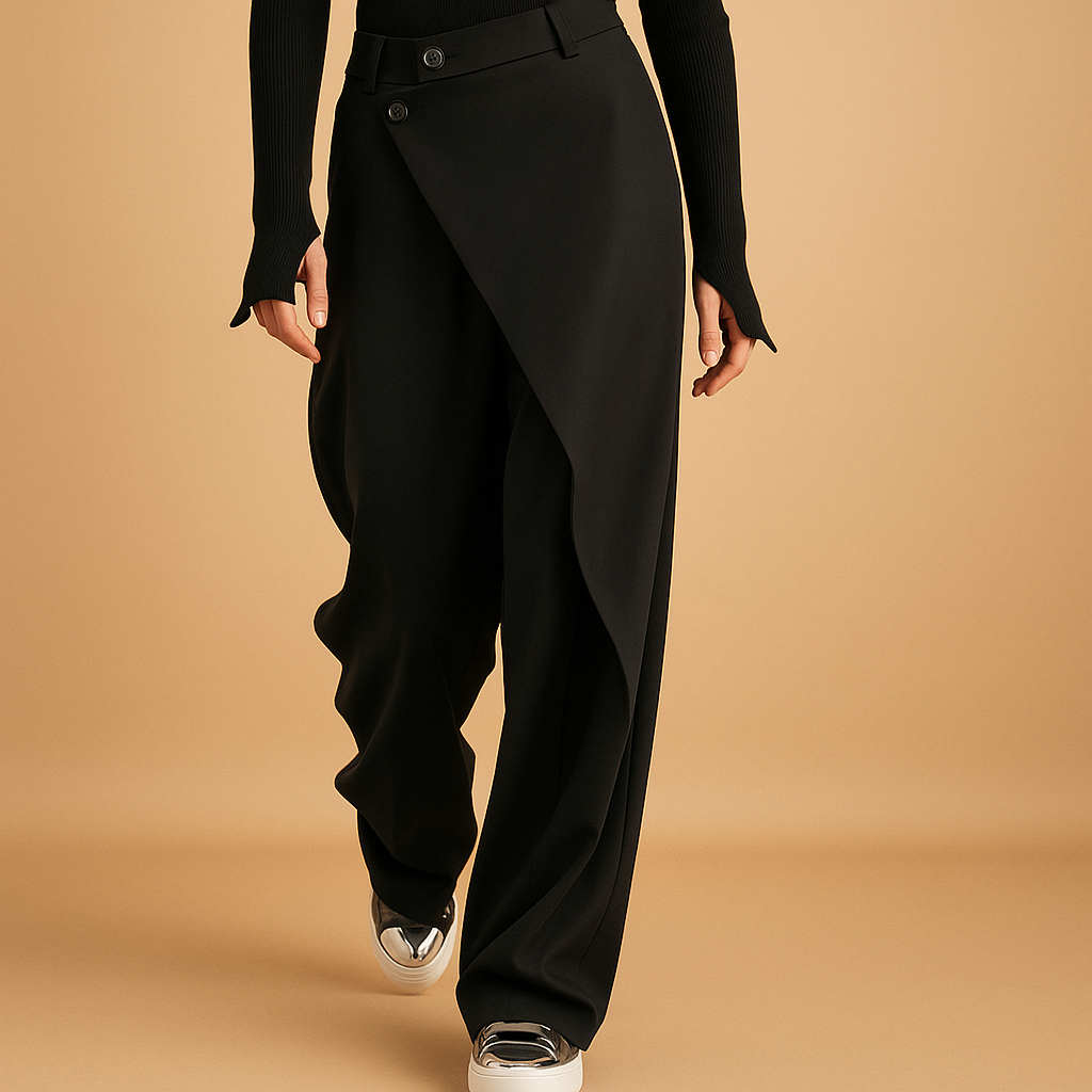 Relaxed Fit Wide Leg Women's Pants - Luxivelle