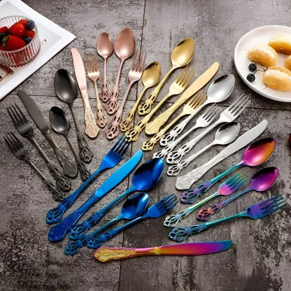 Premium 24-Piece Silverware Stainless Steel Cutlery Set