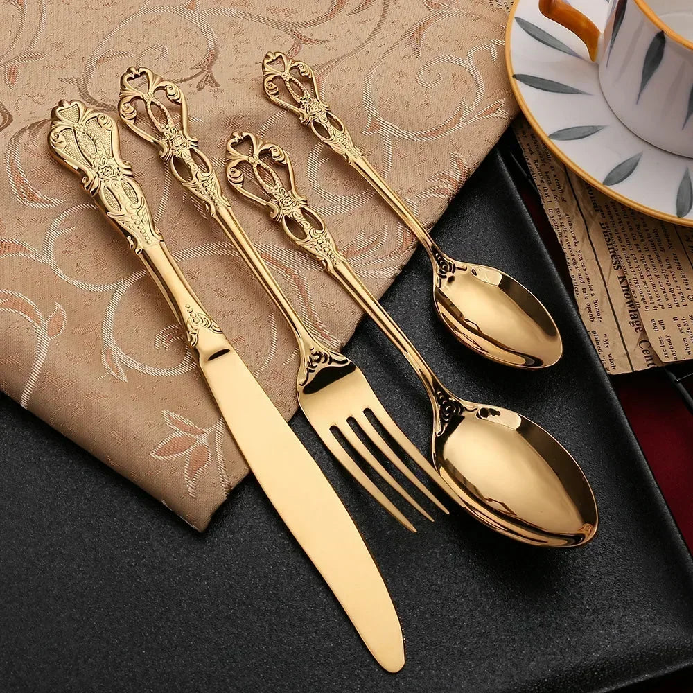 Premium 24-Piece Silverware Stainless Steel Cutlery Set