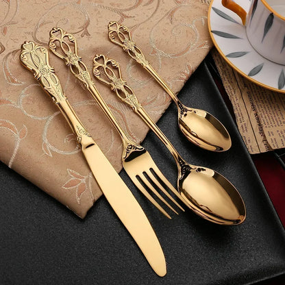 Premium 24-Piece Silverware Stainless Steel Cutlery Set