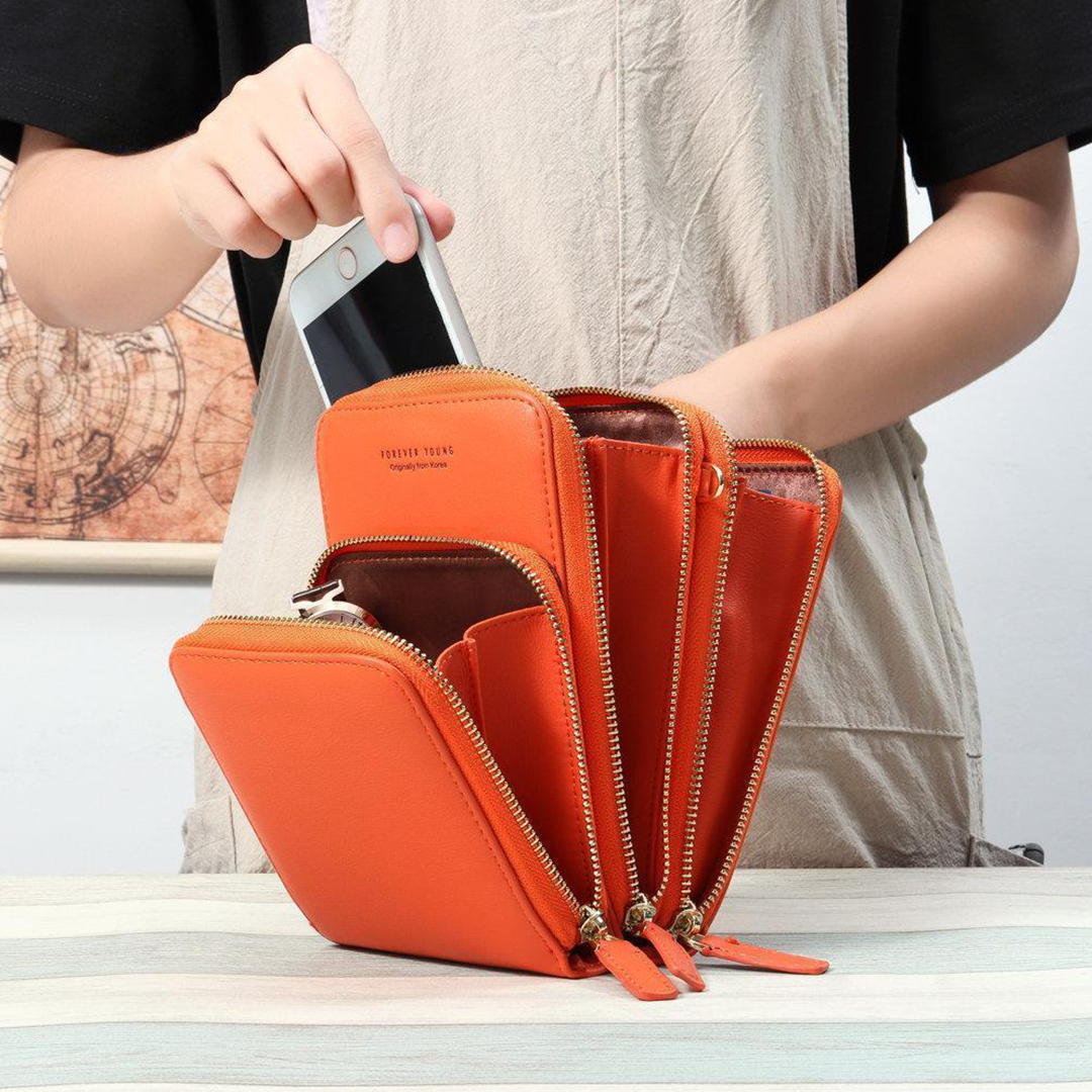 Stylish Protective Leather Phone Wallet - Luxivelle