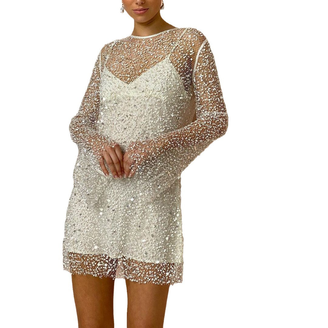 Ava | Shimmering and Sophisticated Women's Glitter Party Dress 4