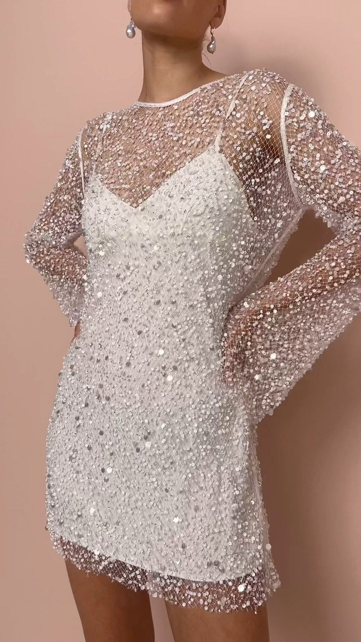 Ava | Shimmering and Sophisticated Women's Glitter Party Dress 6