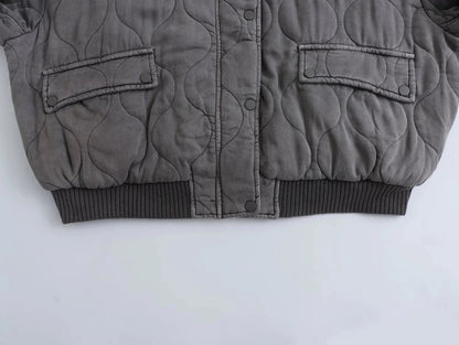 Evelyn | Quilted Bomber Jacket