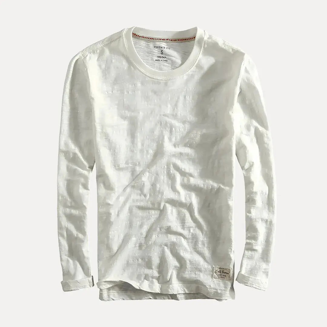 Relaxed Fit Mens Long Sleeve Tee Shirt - Luxivelle